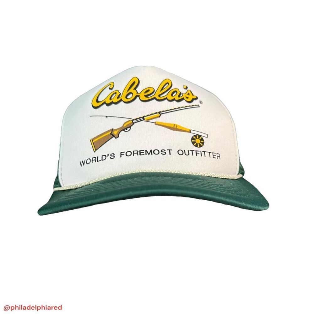 Vintage 1980’s Cabela’s Fishnet trucker style hat
